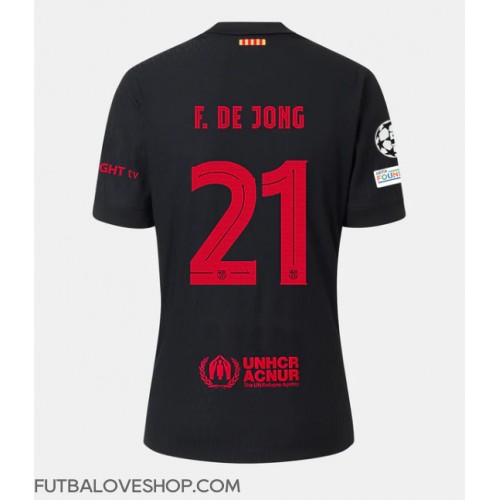 Dres Barcelona Frenkie de Jong #21 Preč 2024-25 Krátky Rukáv